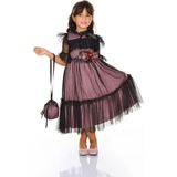 Mnk Baby & Kids Dantel Vintage Çantalı Elbise MNKA248 - 5 Yaş - Pembe - Pembe