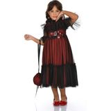 Mnk Baby & Kids Dantel Vintage Çantalı Elbise MNKA248 - 6 Yaş - Koyu Kırmızı
