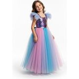 Mnk Baby & Kids Denizkızı Kız Çocuk Elbise M00777 - 7 Yaş - Mor