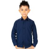 Mnk Baby & Kids Düz Renk Erkek Çocuk Gömlek MNK0575 - 5 Yaş - Lacivert