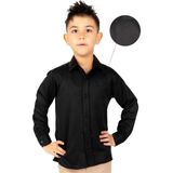 Mnk Baby & Kids Düz Renk Erkek Çocuk Gömlek MNK0575 - 9 Yaş - Siyah