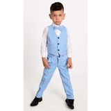 Mnk Baby & Kids Erkek Çocuk Takım Elbise Yelekli 4 Parça Mavi 5 Yaş Özel Günler İçin - 14 Yaş - Bebe Mavi