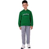 Mnk Baby & Kids Erkek Çocuk Worldwide Winner Nakışlı Kanguru Cepli Kapüşonlu Eşofman Takımı - Yeşil - 3 - 4 Yaş