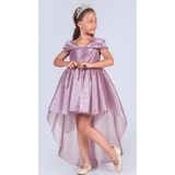 Mnk Baby & Kids Kız Çocuk Düşük Omuz Detaylı Işıltılı Prenses Elbisesi M00760 - 11 - 12 Yaş - Lila
