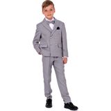 Mnk Baby & Kids Kruvaze Italyan Kesim Montero Erkek Çocuk Takım Elbise MNK5689 - Gri - 4 Yaş