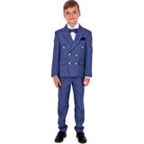 Mnk Baby & Kids Kruvaze Italyan Kesim Montero Erkek Çocuk Takım Elbise MNK5689 - Mavi - 10 Yaş