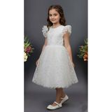 Mnk Baby & Kids Narince Kız Çocuk Abiye Elbise M00778 - 6 Yaş - Beyaz