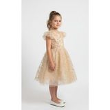 Mnk Baby & Kids Narince Kız Çocuk Abiye Elbise M00778 - 7 Yaş - Krem