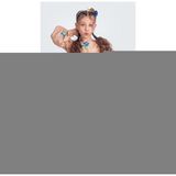 Mnk Baby & Kids Otantik Akdeniz Çiçek Nakışkız Çocuk Müslin Elbise M00706 - Somon - 7 Yaş