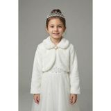 Mnk Baby & Kids Pelüş Uzun Kol Kız Çocuk Bolerosu M00681 - Ekru - 11 Yaş