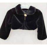 Mnk Baby & Kids Pelüş Uzun Kol Kız Çocuk Bolerosu M00681 - Siyah - 2 Yaş