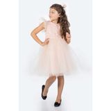 Mnk Baby & Kids Roza Dantel Tütü Kız Çocuk Abiye Elbise MNK0546 - Siyah - 7 Yaş