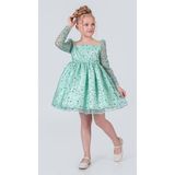 Mnk Baby & Kids Ruche Lipa Kız Çocuk Abiye M00783 - 5 - 6 Yaş - Yeşil