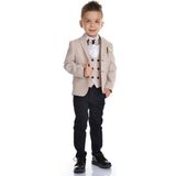 Mnk Baby Yelekli Spor Kesim Erkek Çocuk Damatlık - 1 Yaş - Kahverengi