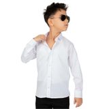 Mnk Baby&Kids Düz Renk Erkek Çocuk Gömlek BEYAZ MNK0575