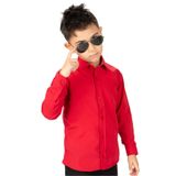 Mnk Baby&Kids Düz Renk Erkek Çocuk Gömlek KIRMIZI MNK0575