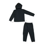 Mnk Baby&Kids Kapşonlu Beli Lastik Detaylı Kız Çocuk Günlük Eşofman Takımı 2 İplik MNK0665 SİYAH