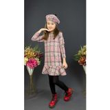Mnk Baby&Kids Kız Çocuk Şapkalı Kışlık Uzun Kol Elbise Mnk0412 Pembe