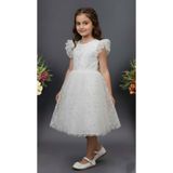Mnk Baby&Kids Narince Kız Çocuk Abiye Elbise M00778 BEYAZ