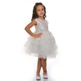Mnk Baby&Kids Pul Payet Tütü Parti Elbisesi 0275 Beyaz