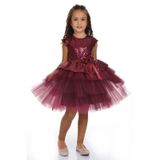 Mnk Baby&Kids Pul Payet Tütü Parti Elbisesi 0275 Bordo