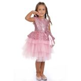 Mnk Baby&Kids Pul Payet Tütü Parti Elbisesi 0275 Pudra