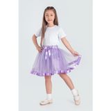 Mnk Baby&Kids Saten Şeritli Tütü Kız Çocuk Etek M00728 LİLA