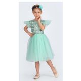 Mnk Baby&Kids Tüllü Kız Çocuk KPL Elbise MİNT YEŞİLİ MNK0526