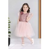 Mnk Baby&Kids Tüllü Kız Çocuk Kpl Elbise Mnk0526 Pembe
