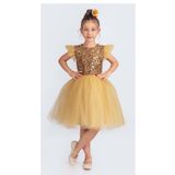 Mnk Baby&Kids Tüllü Kız Çocuk Kpl Elbise Mnk0526 Sarı