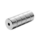MNS Magneteksan Delikli Neodyum Güçlü Mıknatıs, Halkalı Ring Magnet - Çok Güçlü Ø23x6x10 mm - (1 Adet)
