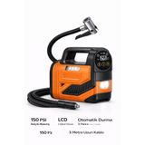 MO DOU 12V Araç Çakmak Girişli 150 PSI Dijital Lastik Şişirme Pompası LED Işıklı Taşınabilir Kompresör