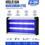 MO DOU 20W Elektrikli UV Sinek Öldürücü Lamba | Sivrisinek Kovucu | Sessiz Güçlü Haşere Kovucu | İç ve Dış Mekan Kullanımına Uygun 10W+10W