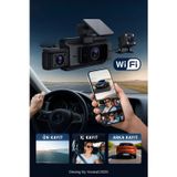 MO DOU Araç İçi WiFi DVR Kamera | Full HD 1080P Dashcam |Gece Görüşlü|G-Sensörlü|Park Modu|Mobil