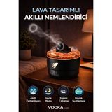 Mo Dou Aromaterapi Hava Nemlendirici Ultrasonik Buhar Makinesi LED Işıklı Ortam Nemlendirici - Siyah