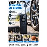 MO DOU Kablosuz Lastik Şişirme Pompası 120 PSI – Dijital Ekranlı Şarjlı Hava Kompresörü, Araç Motosiklet Bisiklet Top