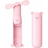 Mo Dou Katlanabilen Kompakt 3 Kademeli Mini Vantilatör 1800MAH Portatif Soğutucu El Fanı - Pembe