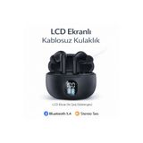 MO DOU LCD Ekranlı Kablosuz Bluetooth Kulaklık, Şarj Göstergeli TWS Stereo Kulak İçi Universal Uyumlu