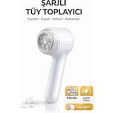 Mo Dou Şarjlı Tüy Toplayıcı Kumaş Tüy Temizleyici Kazak Hırka Battaniye Koltuk Için Güçlü Tüy Alma Makinesi - Beyaz