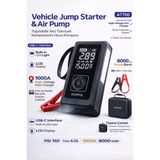 Mo Dou Taşınabilir Akü Takviye Cihazı & Hava Kompresörü 8000A — Araç Jump Starter, 150 Psı Lastik Pompası, Powerbank, LED Işıklı, LCD Ekranlı - A7700
