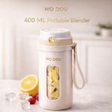 Mo Dou Type-C Şarjlı Taşınabilir Smoothie Blender Meyve Sebze Karıştırıcı Spor Seyahat Için Mini Blender - Bej