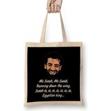 Mo Salah Running Down The Wing Football Chant Bez Çanta Uzun Saplı - Açık Bej - 40 X 40