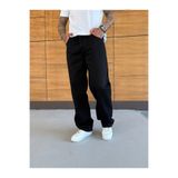Mob Erkek Siyah Straight Baggy Fit Bol Kesim %100 Pamuk Denim Loose Jeans Kot Pantolon