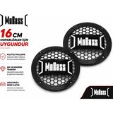 Mobaş Mobass 16CM Hoparlör Kapağı - Mobass Logolu Plastik Midrange Hoparlör Kapak 16 cm - 2 Adet