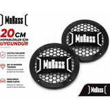 Mobaş Mobass 20CM Hoparlör Kapağı - Mobass Logolu Plastik Midrange Hoparlör Kapak 20 cm - 2 Adet