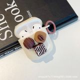 MobaxAksesuar Apple Airpods Pro 1. / 2. Nesil ile Uyumlu Kılıf Kalp Leopar Taş Kiraz Desenli Fiyok Tutmalı Kılıflar - Akuamarin - Airpods Pro 2./1.Nesil
