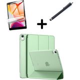 MobaxAksesuar Apple iPad 10. Nesil 10.9 Kılıf Set Pu Deri Smart Tablet Kilifi Ekran Koruyucu + Kalem - iP 10. Nesil 10.9 - Açık Yeşil