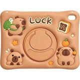 MobaxAksesuar Apple iPad 11.nesil A16 11INÇ/10.NESIL 10.9inç Kılıf Cute Dolls Standlı Eğlenceli 3D Karekterli Çocuk Kılıfı - iP 11/10.Nesil A16 - Açık Kahverengi