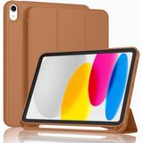 MobaxAksesuar Apple iPad 11.Nesil A16 11inç/10.Nesil 10.9inç Kılıf Kalem Bölmeli Smart Case - Kahverengi - iP 11/10.Nesil A16