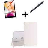 MobaxAksesuar Apple iPad 2 3 4 Kılıf Set Pu Deri Smart Tablet Kilifi Ekran Koruyucu + Kalem - iP 2-3-4 - Beyaz